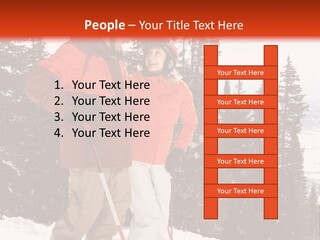 Vertical Mountain Cold PowerPoint Template