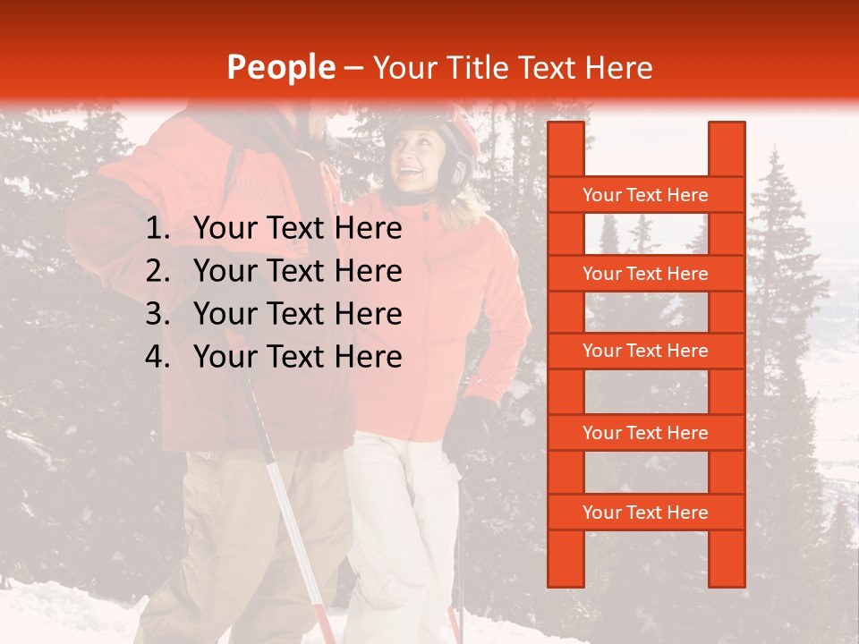Vertical Mountain Cold PowerPoint Template