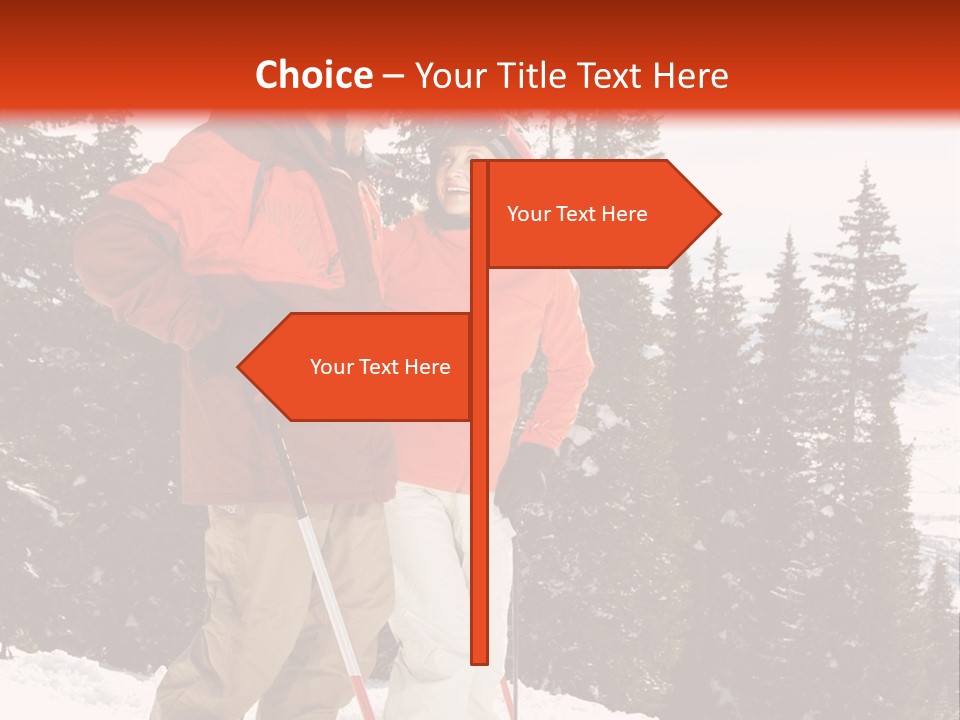 Vertical Mountain Cold PowerPoint Template