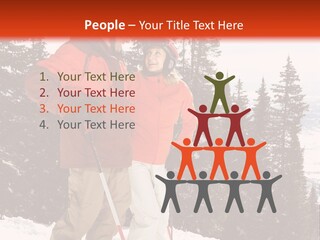 Vertical Mountain Cold PowerPoint Template