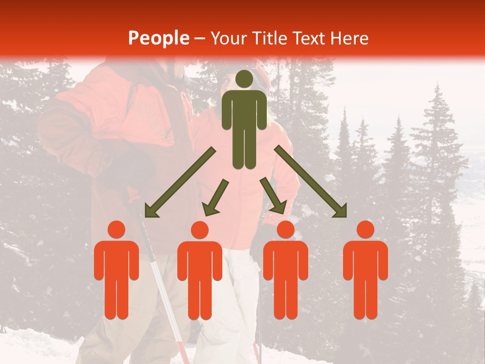 Vertical Mountain Cold PowerPoint Template