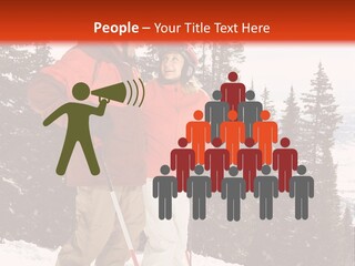 Vertical Mountain Cold PowerPoint Template