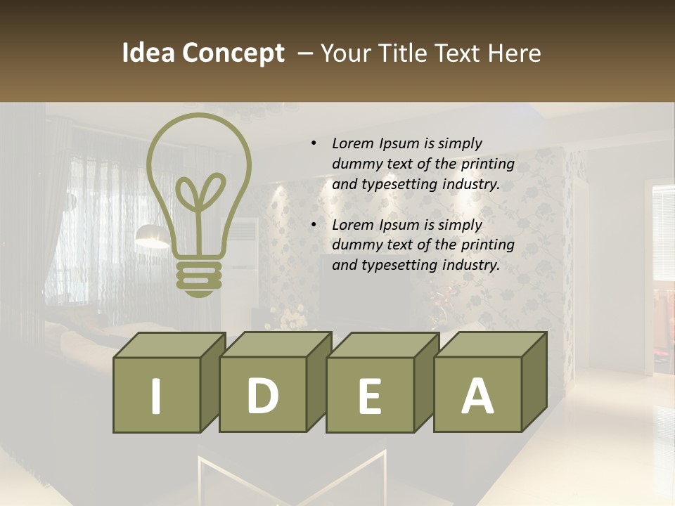 Boughpot Lamp Ceiling PowerPoint Template