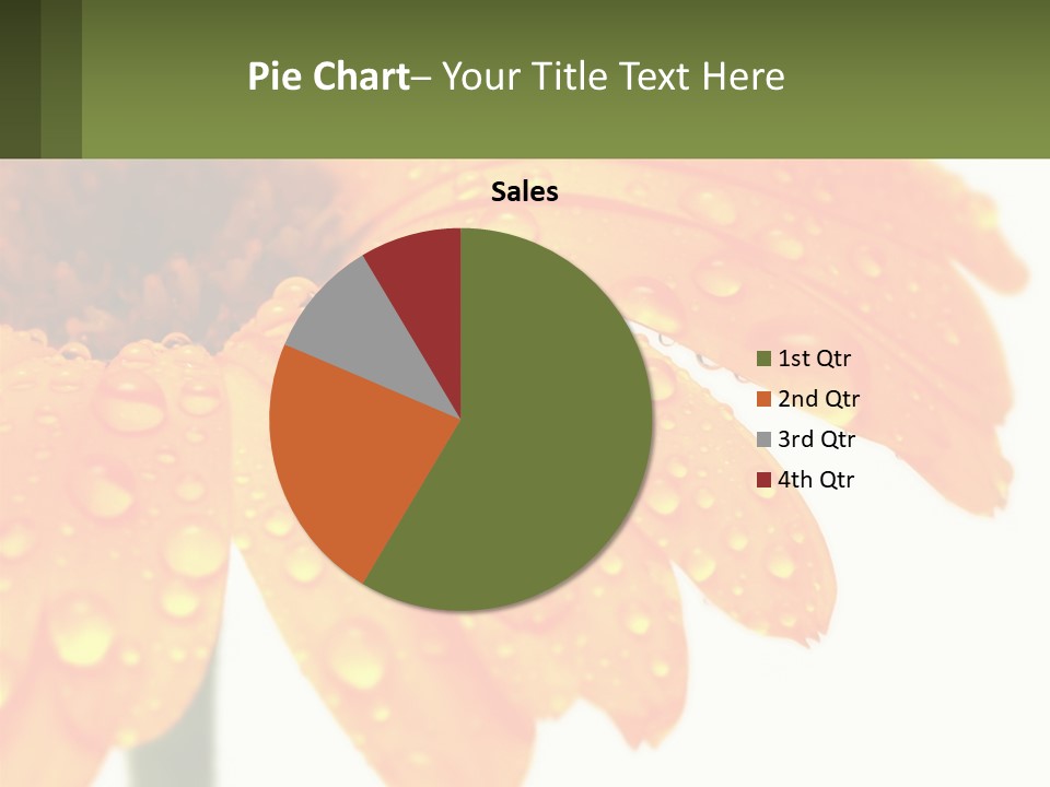 A Yellow Flower With Water Droplets On It PowerPoint Template