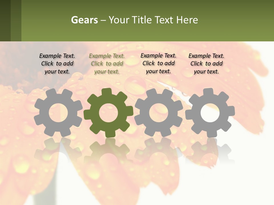 A Yellow Flower With Water Droplets On It PowerPoint Template