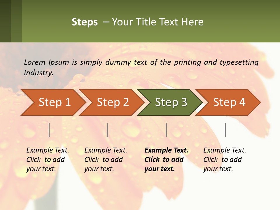 A Yellow Flower With Water Droplets On It PowerPoint Template