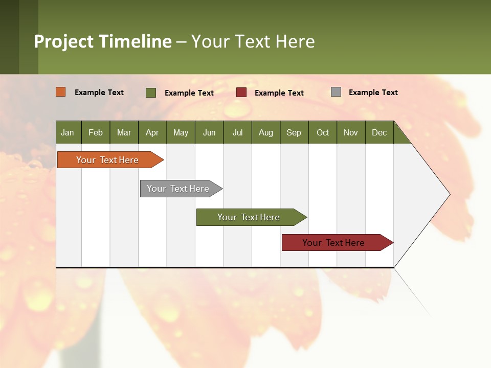 A Yellow Flower With Water Droplets On It PowerPoint Template