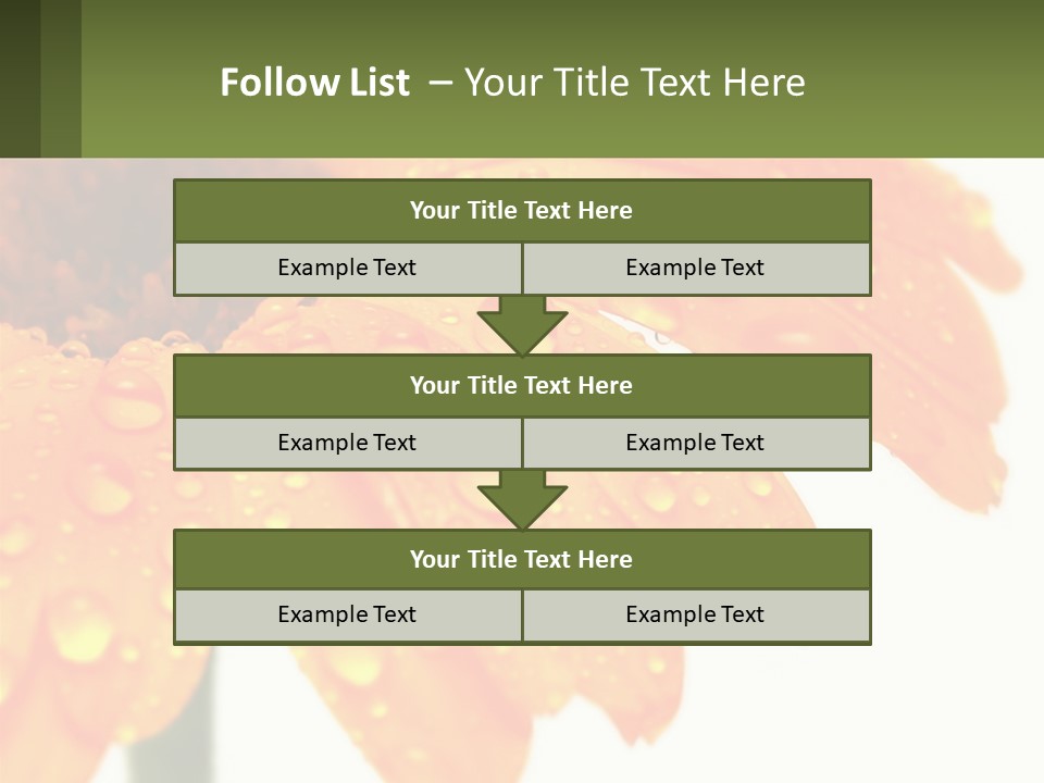 A Yellow Flower With Water Droplets On It PowerPoint Template