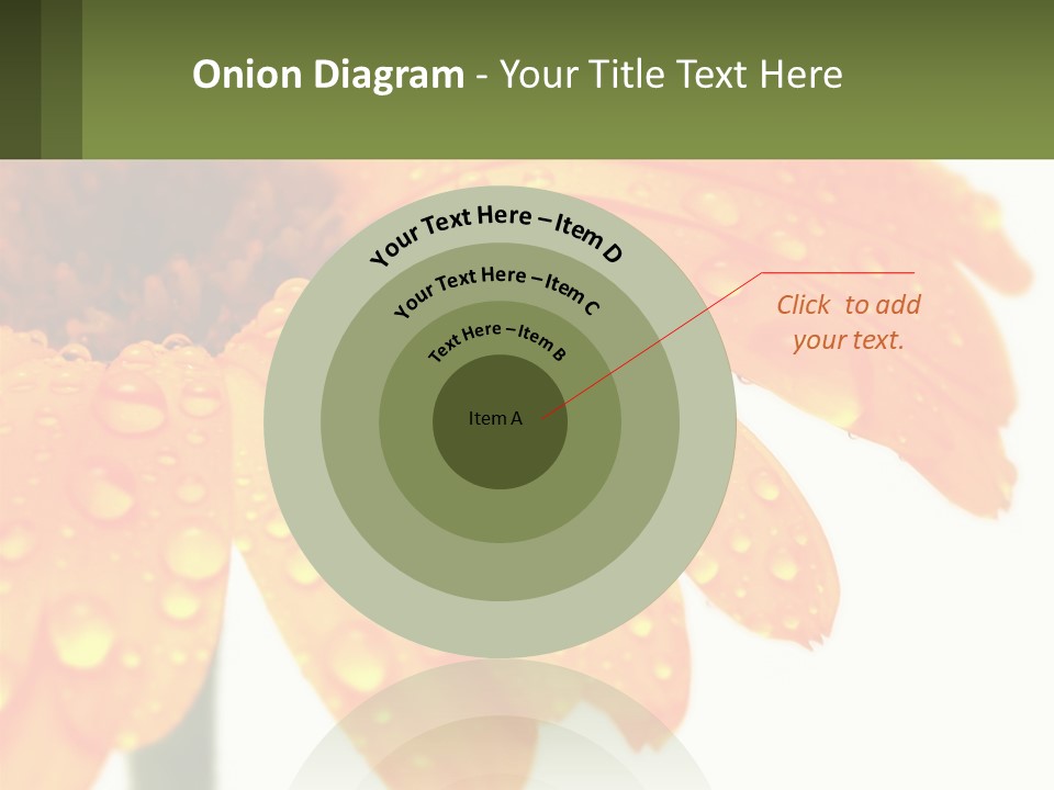 A Yellow Flower With Water Droplets On It PowerPoint Template