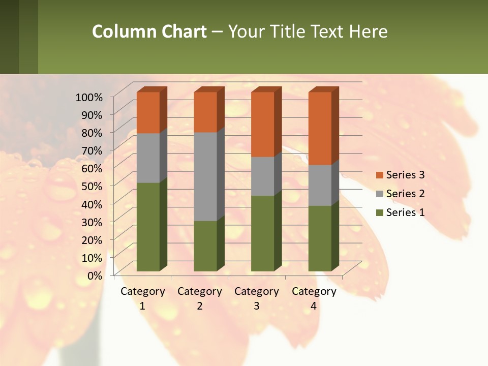 A Yellow Flower With Water Droplets On It PowerPoint Template