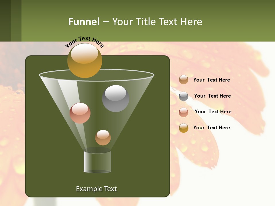 A Yellow Flower With Water Droplets On It PowerPoint Template