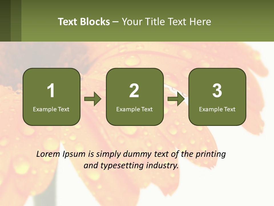 A Yellow Flower With Water Droplets On It PowerPoint Template