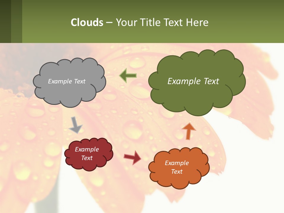 A Yellow Flower With Water Droplets On It PowerPoint Template