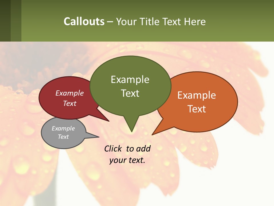 A Yellow Flower With Water Droplets On It PowerPoint Template