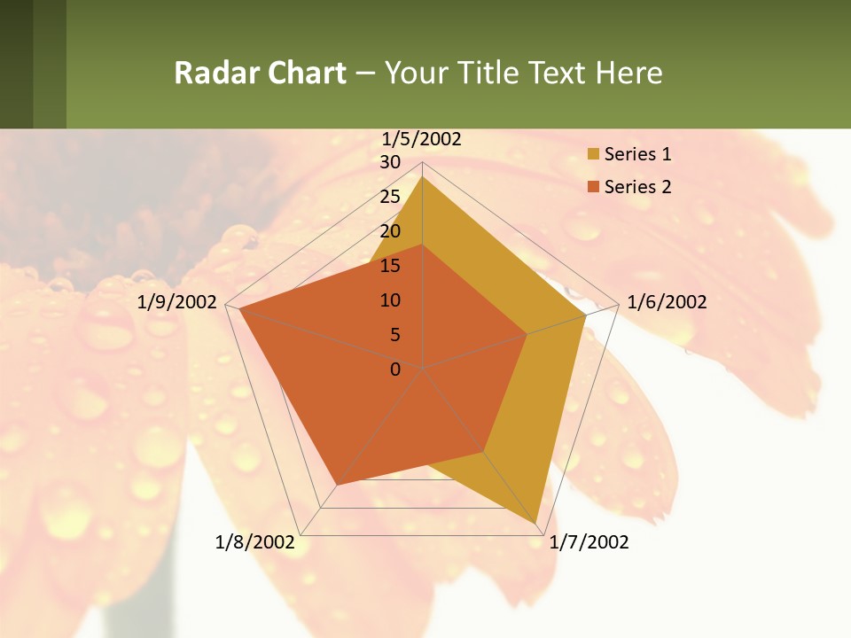 A Yellow Flower With Water Droplets On It PowerPoint Template