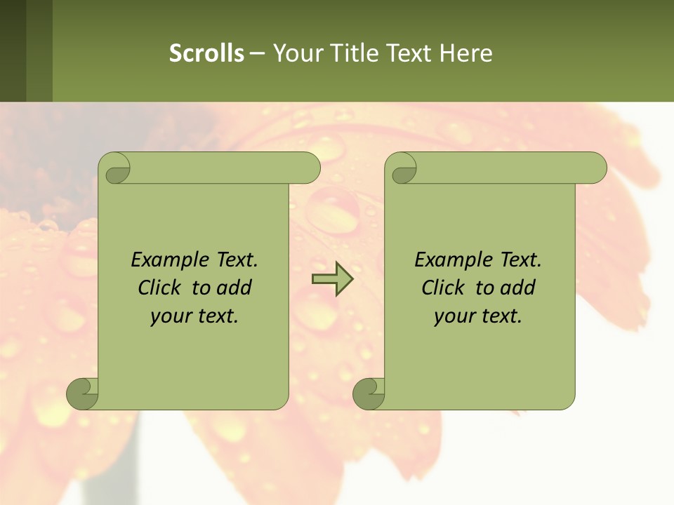 A Yellow Flower With Water Droplets On It PowerPoint Template