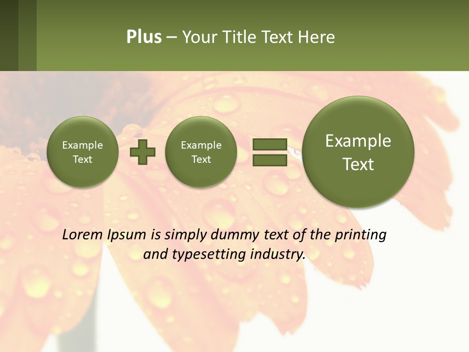 A Yellow Flower With Water Droplets On It PowerPoint Template