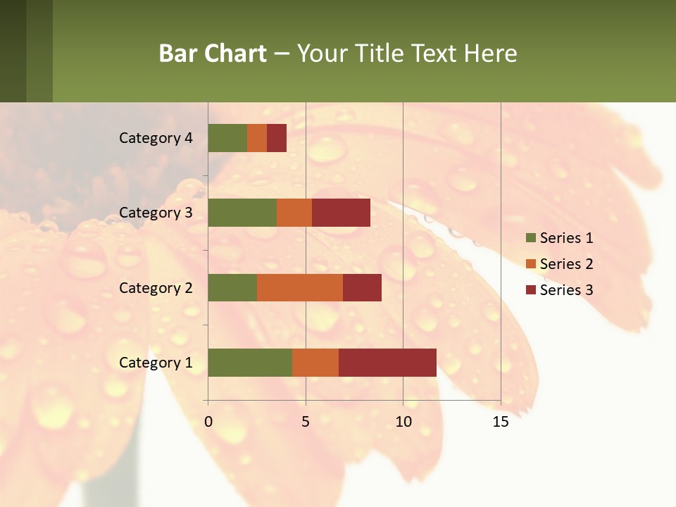 A Yellow Flower With Water Droplets On It PowerPoint Template
