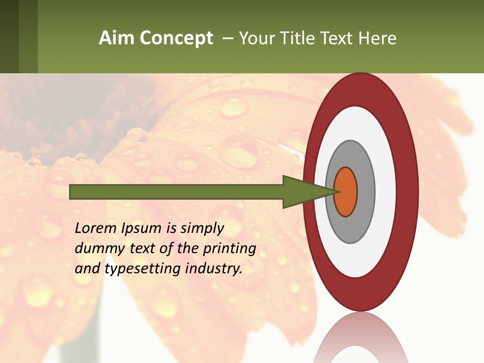 A Yellow Flower With Water Droplets On It PowerPoint Template