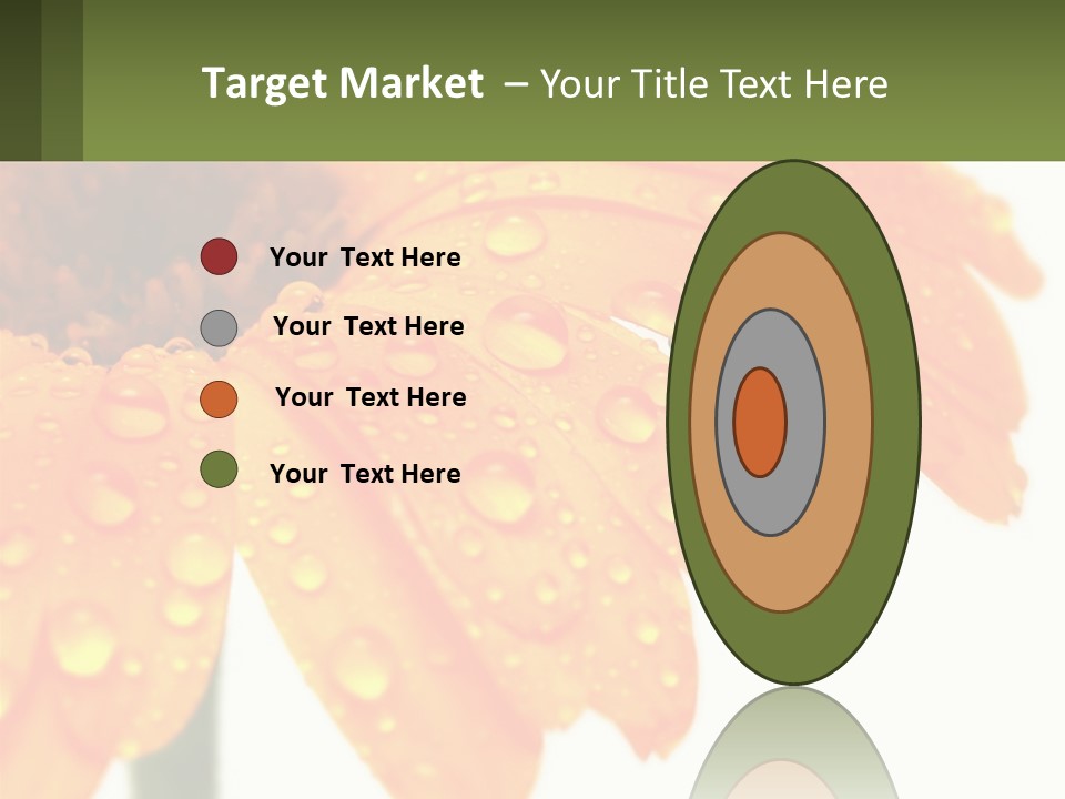 A Yellow Flower With Water Droplets On It PowerPoint Template