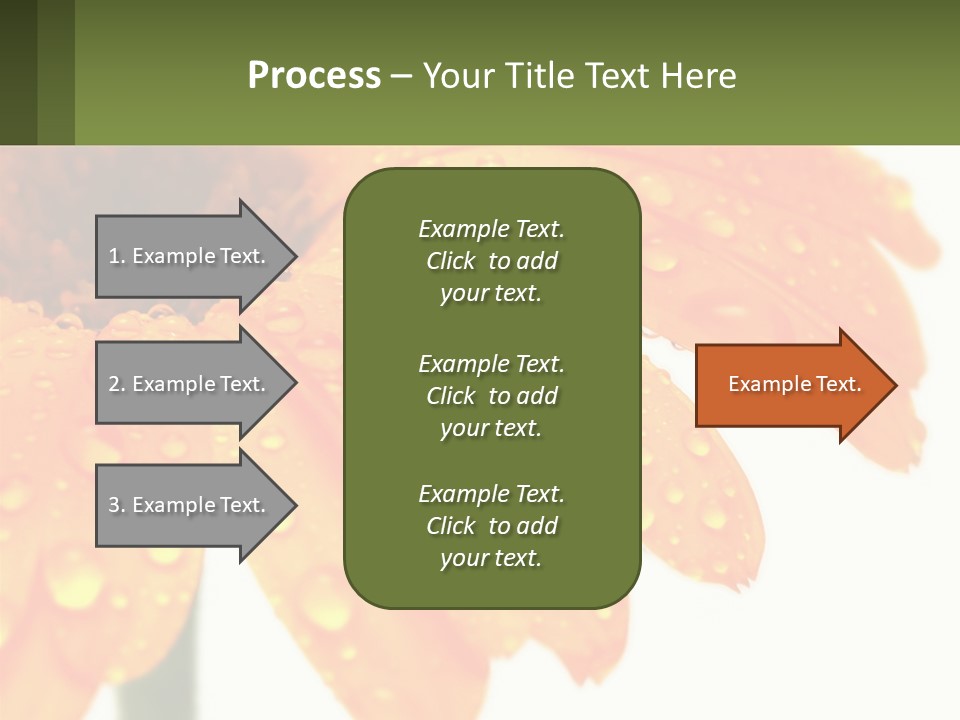A Yellow Flower With Water Droplets On It PowerPoint Template