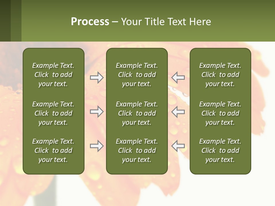 A Yellow Flower With Water Droplets On It PowerPoint Template