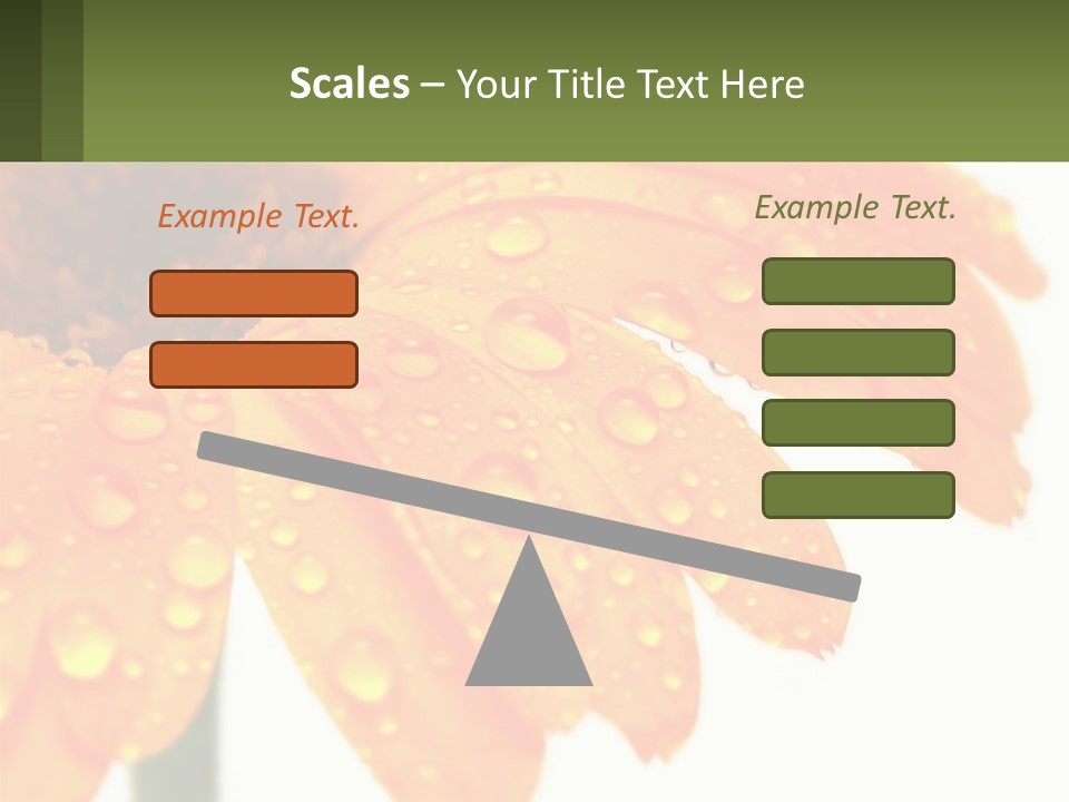 A Yellow Flower With Water Droplets On It PowerPoint Template