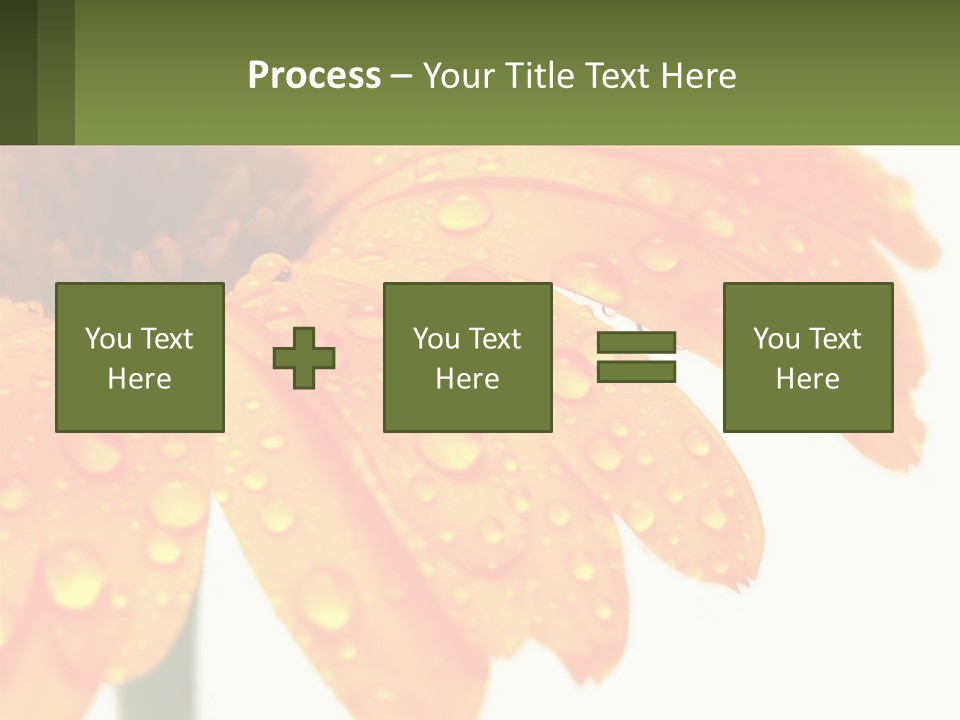 A Yellow Flower With Water Droplets On It PowerPoint Template