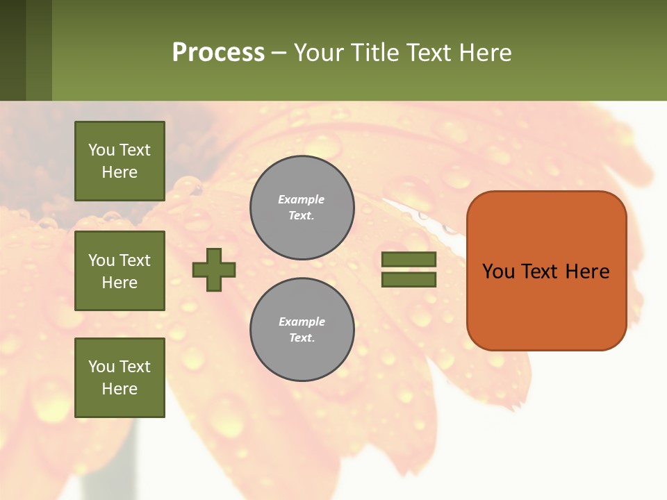 A Yellow Flower With Water Droplets On It PowerPoint Template