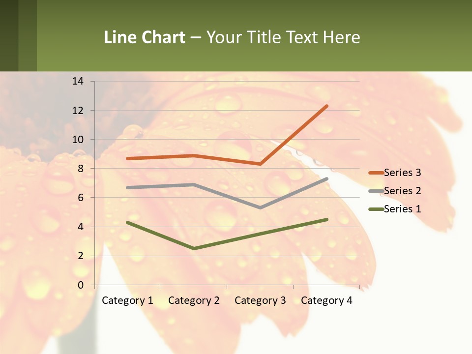 A Yellow Flower With Water Droplets On It PowerPoint Template