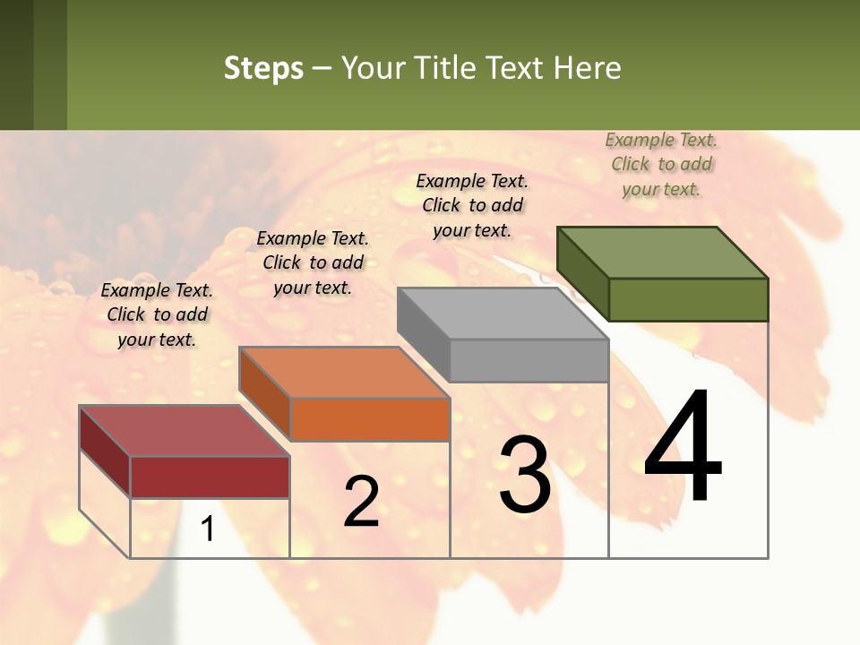 A Yellow Flower With Water Droplets On It PowerPoint Template