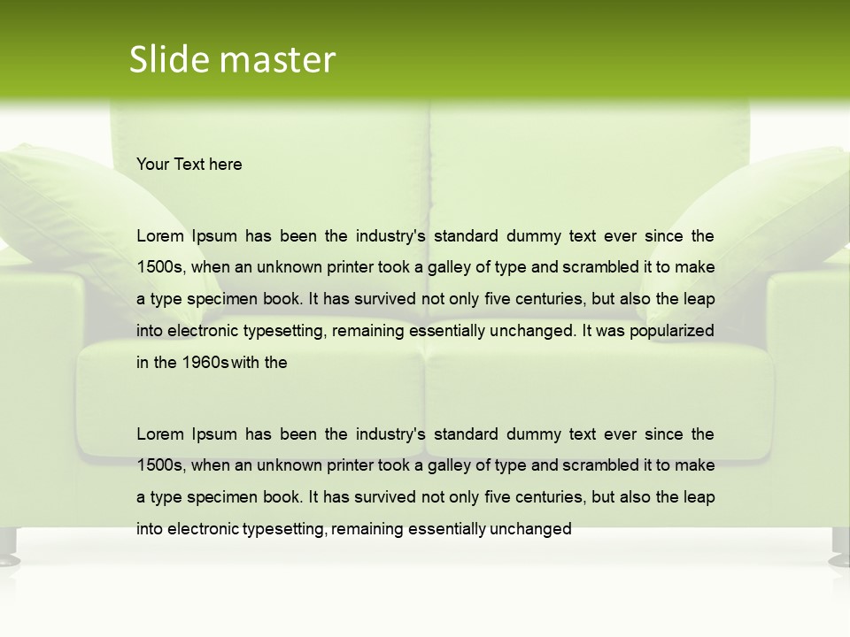 Invitation Sleep Sofa PowerPoint Template