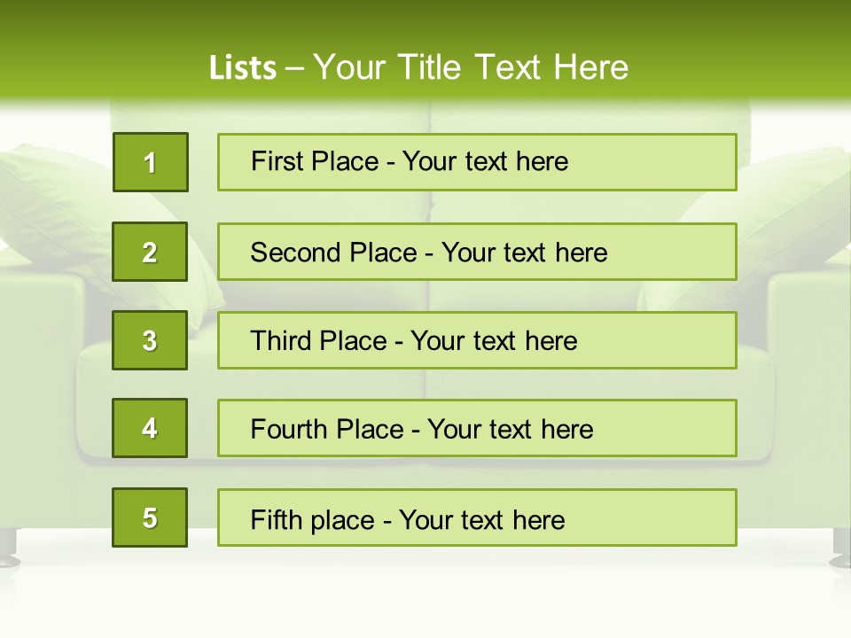 Invitation Sleep Sofa PowerPoint Template
