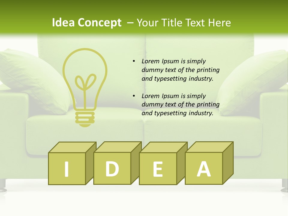 Invitation Sleep Sofa PowerPoint Template