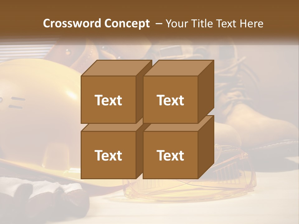 Beige Hardhat Genuine PowerPoint Template
