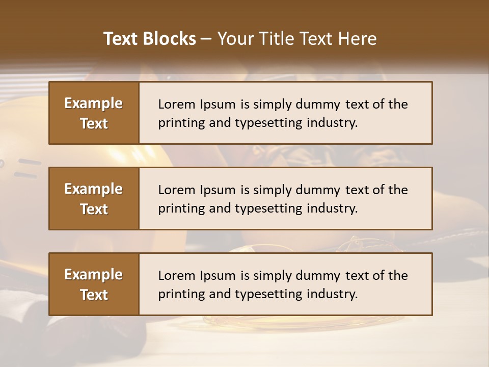 Beige Hardhat Genuine PowerPoint Template