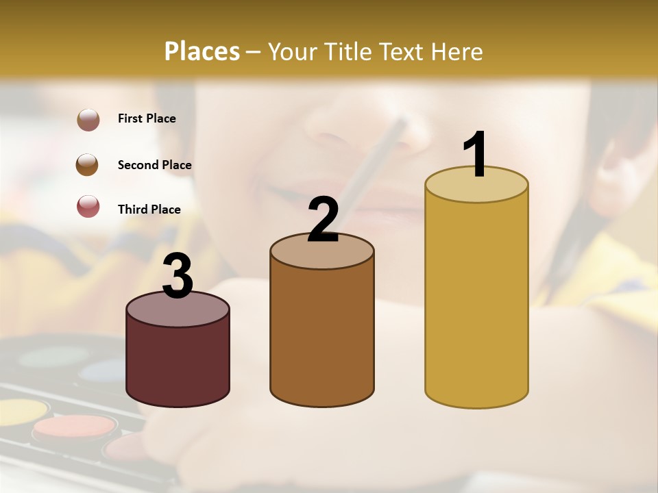 Eyes Colorful Boy PowerPoint Template