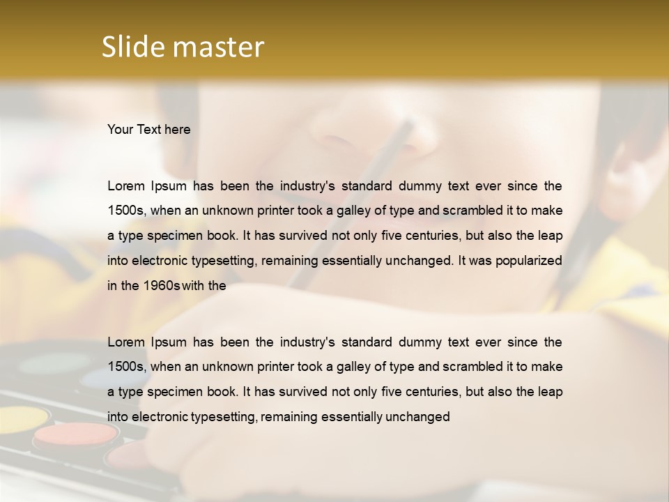 Eyes Colorful Boy PowerPoint Template