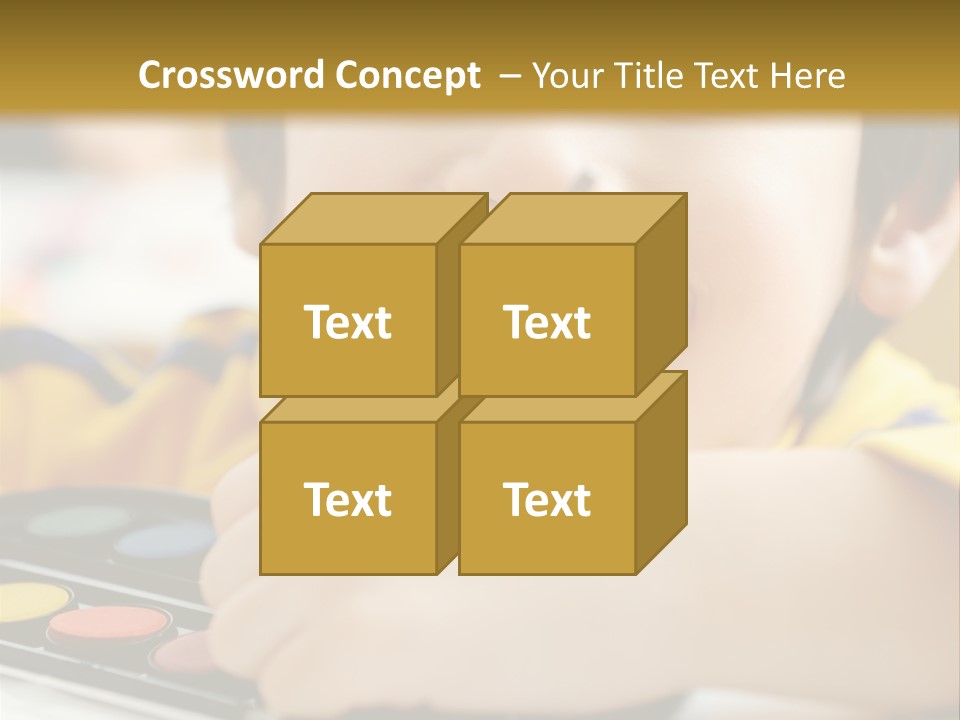 Eyes Colorful Boy PowerPoint Template