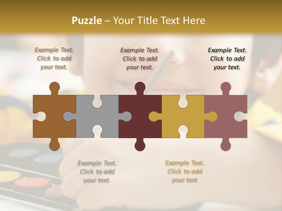 Eyes Colorful Boy PowerPoint Template