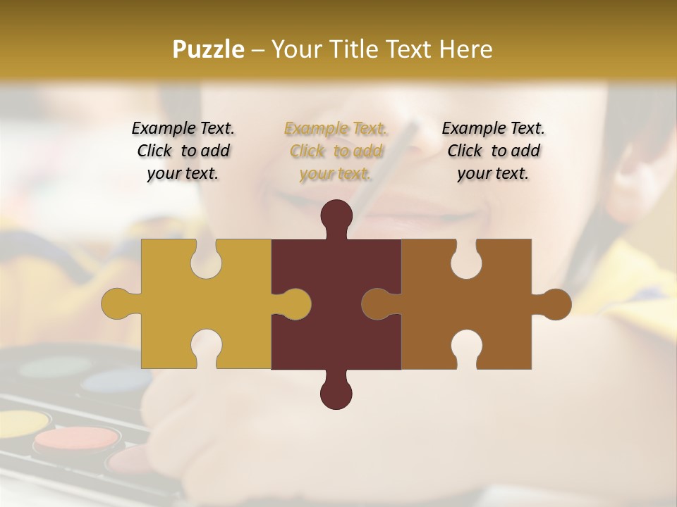 Eyes Colorful Boy PowerPoint Template