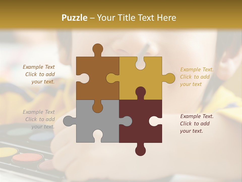 Eyes Colorful Boy PowerPoint Template