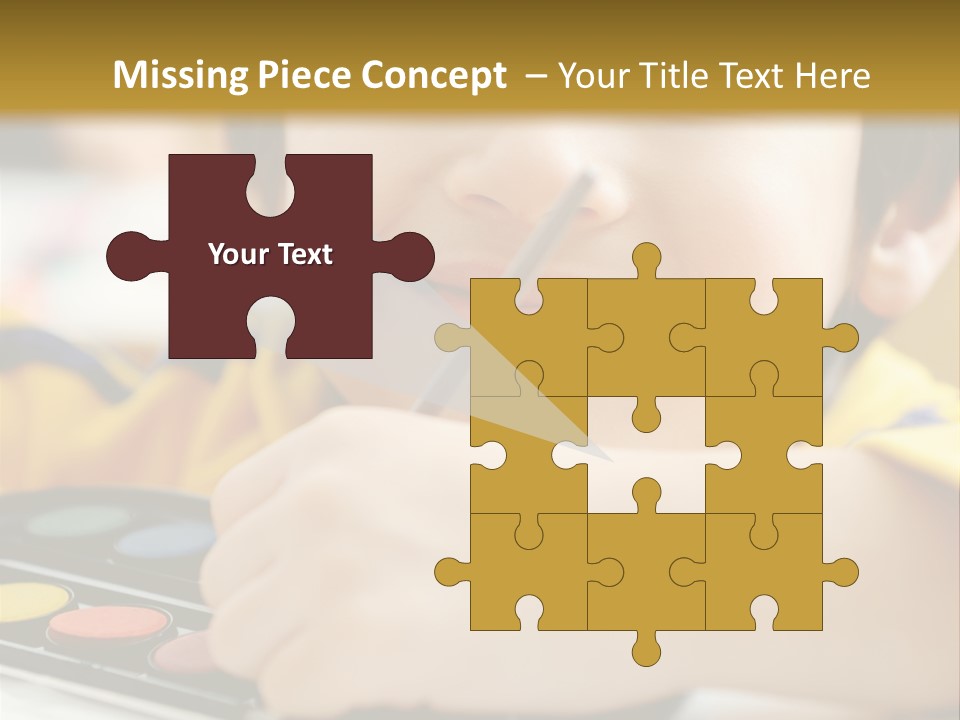 Eyes Colorful Boy PowerPoint Template