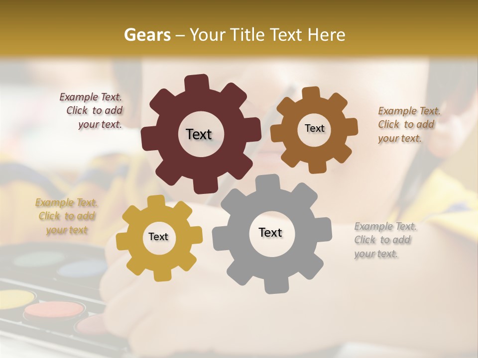 Eyes Colorful Boy PowerPoint Template