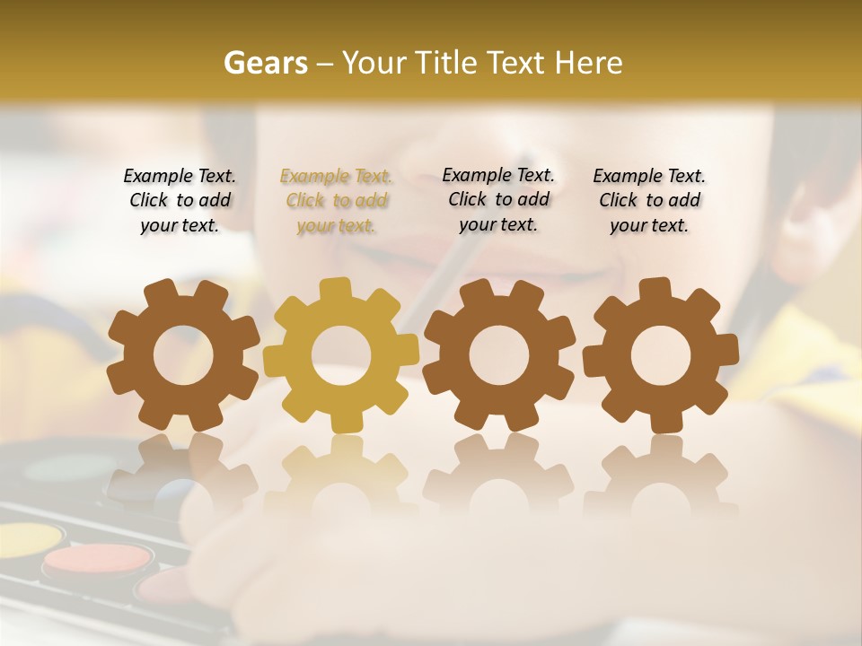 Eyes Colorful Boy PowerPoint Template