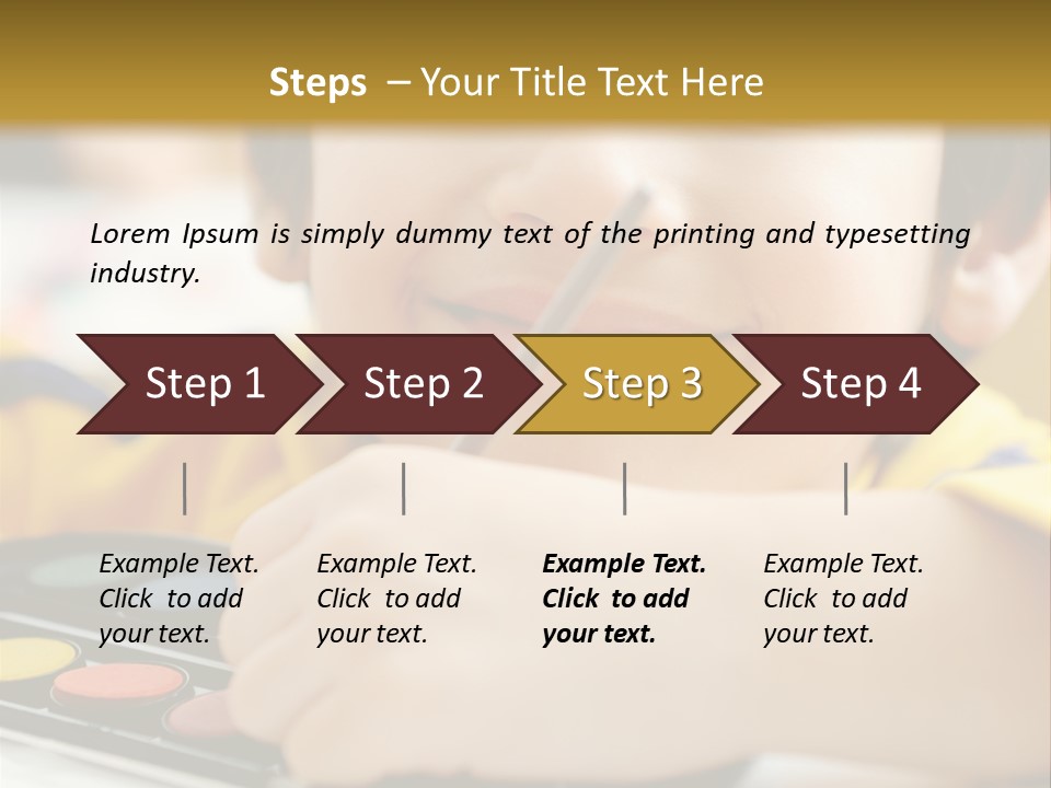 Eyes Colorful Boy PowerPoint Template