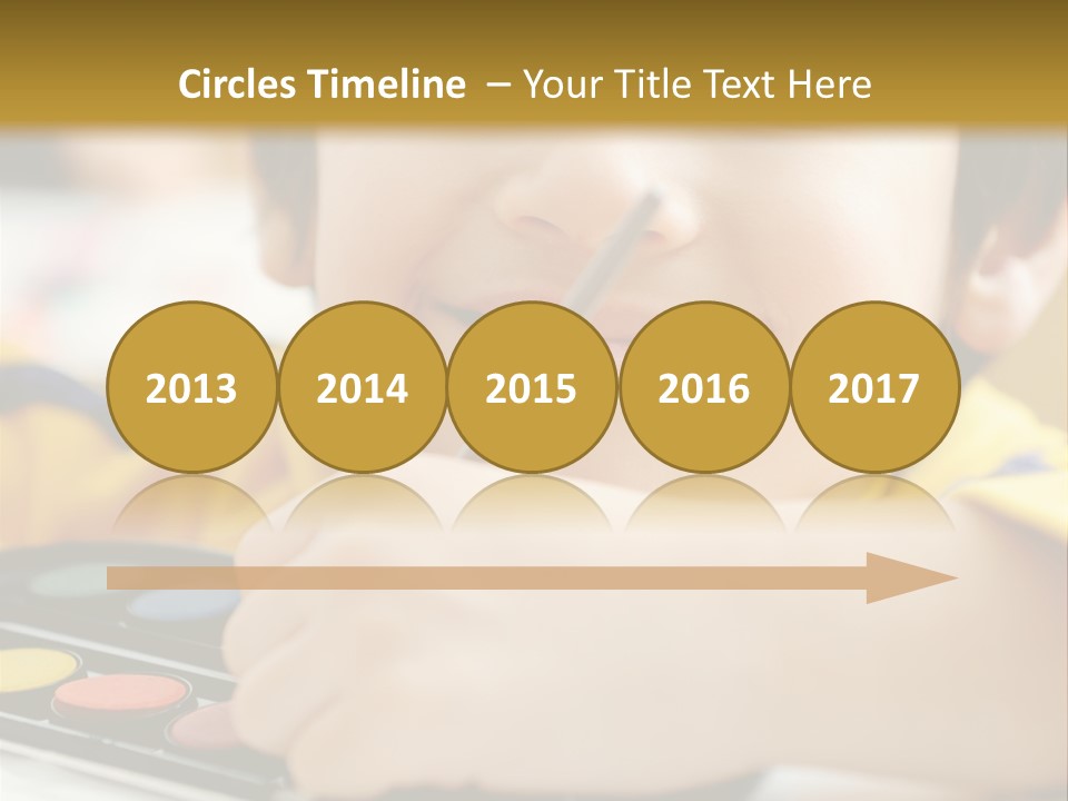 Eyes Colorful Boy PowerPoint Template