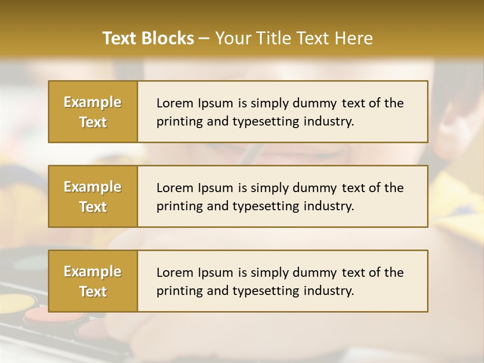 Eyes Colorful Boy PowerPoint Template