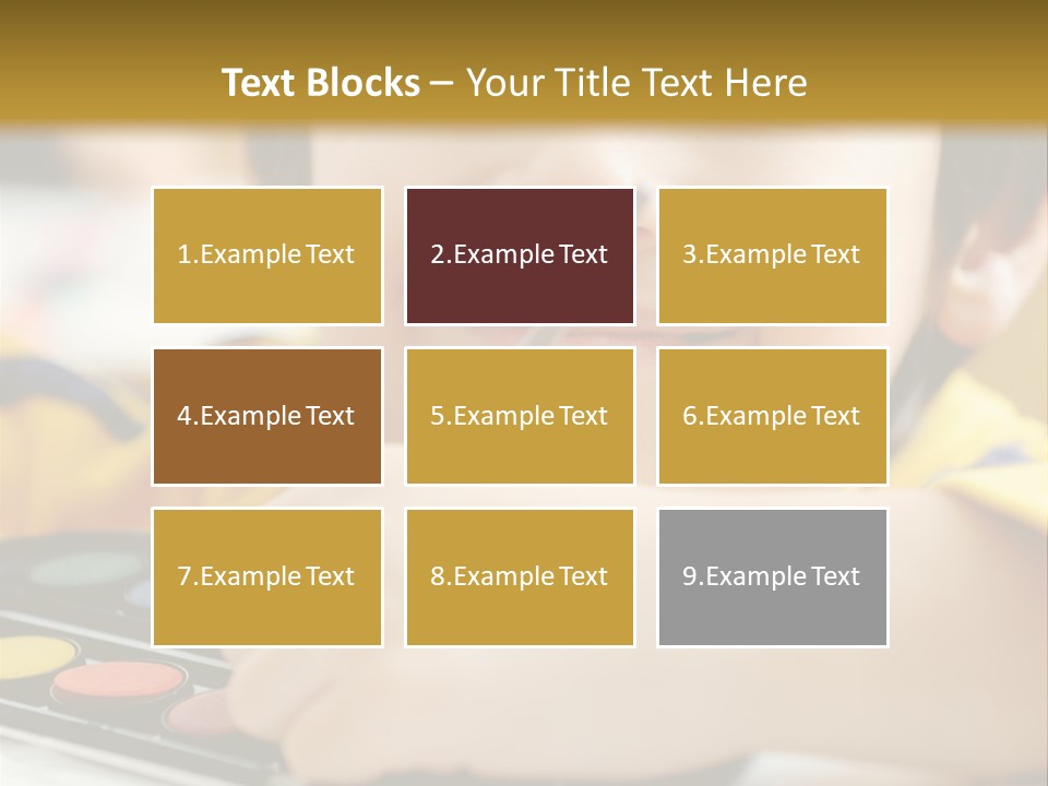 Eyes Colorful Boy PowerPoint Template