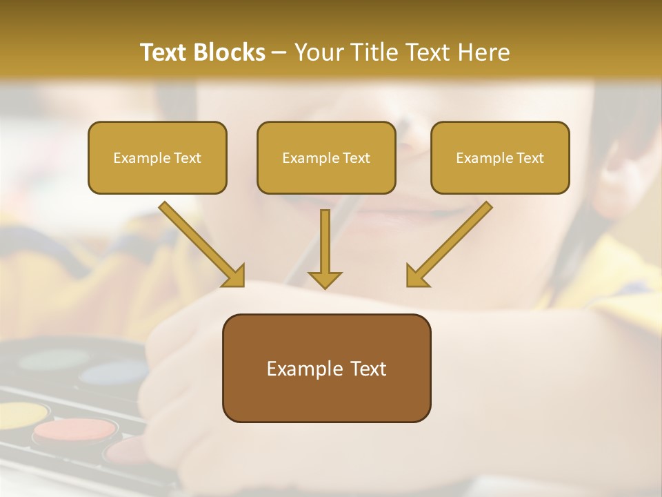 Eyes Colorful Boy PowerPoint Template
